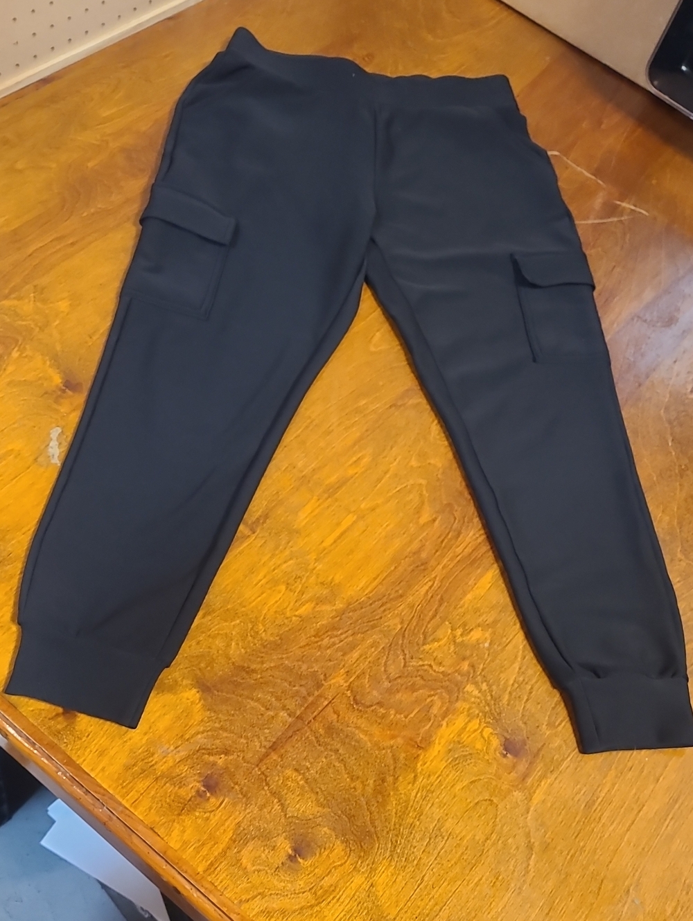 Ladies Kay Unger Black Cargo Jogger Pants